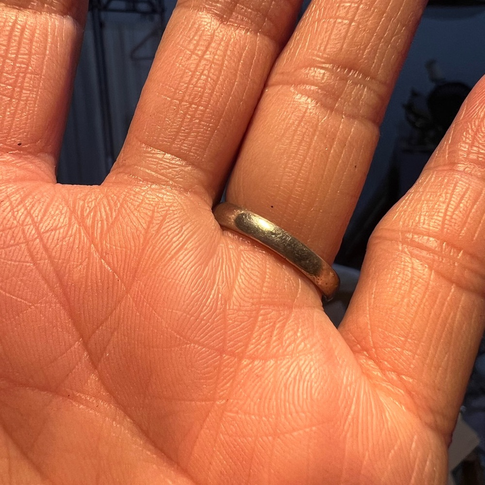 Unique Vintage Sterling Silver Opal Ring read below size 4 1/4 - Picture 6 of 7
